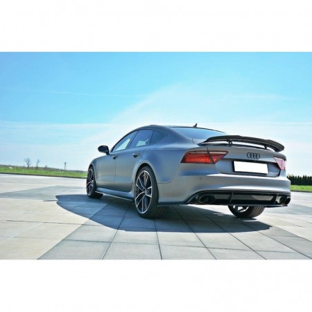 Maxton CENTRAL REAR SPLITTER Audi RS7 Facelift Gloss Black, A7/ S7 / RS7 - C7