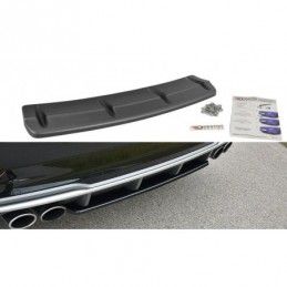 Maxton Central Rear Splitter Audi S3 8V FL Hatchback / Sportback / Sedan Gloss Black, A3/S3/RS3 8V