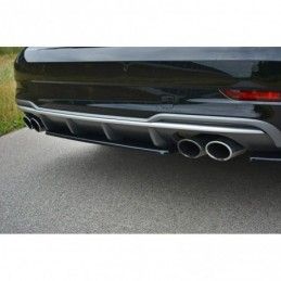 Maxton Central Rear Splitter Audi S3 8V FL Hatchback / Sportback / Sedan Gloss Black, A3/S3/RS3 8V