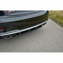 Maxton Central Rear Splitter Audi S3 8V FL Hatchback / Sportback / Sedan Gloss Black, A3/S3/RS3 8V