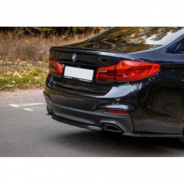 Maxton CENTRAL REAR SPLITTER for BMW 5 G30/ G31 M-Pack Gloss Black, Serie 5 G30/ G31