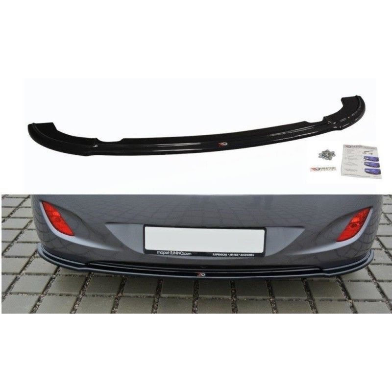 Maxton CENTRAL REAR SPLITTER Hyundai i30 mk.2 Gloss Black, Hyundai