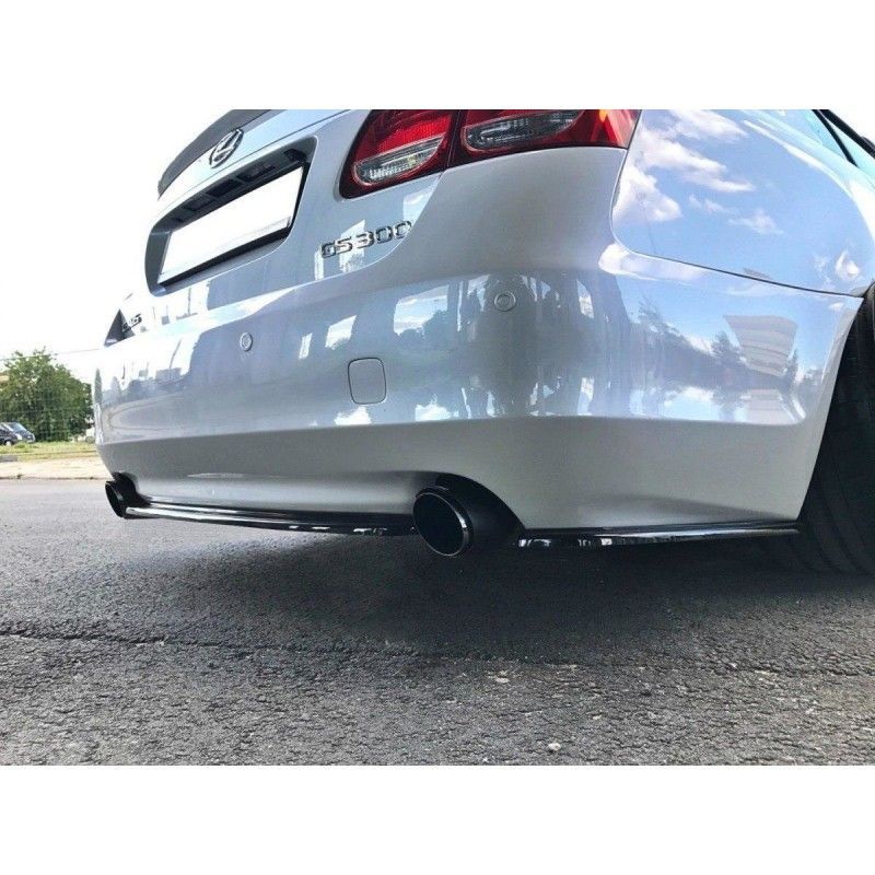 Maxton CENTRAL REAR SPLITTER Lexus GS 300 Mk3 Facelift (without vertical bars) Gloss Black, Lexus