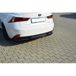 Maxton CENTRAL REAR SPLITTER Lexus IS Mk3 H (with vertical bars) Gloss Black, Lexus