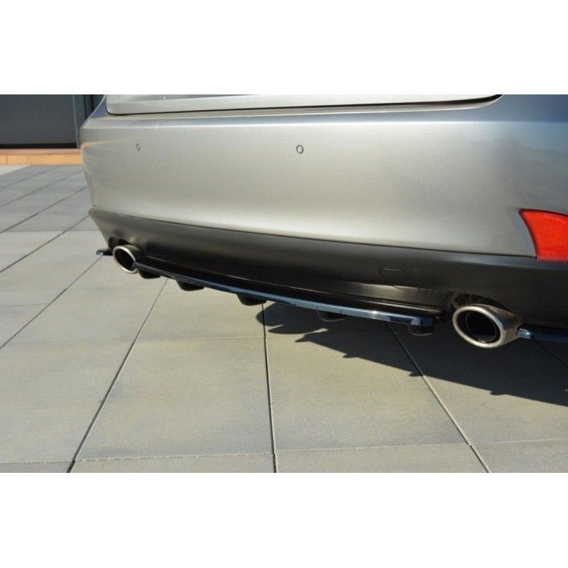 Maxton CENTRAL REAR SPLITTER Lexus IS Mk3 T (with vertical bars) Gloss Black, Lexus