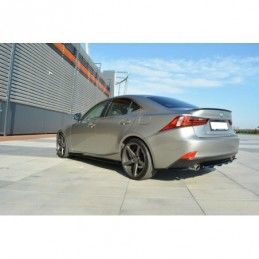 Maxton CENTRAL REAR SPLITTER Lexus IS Mk3 T (with vertical bars) Gloss Black, Lexus