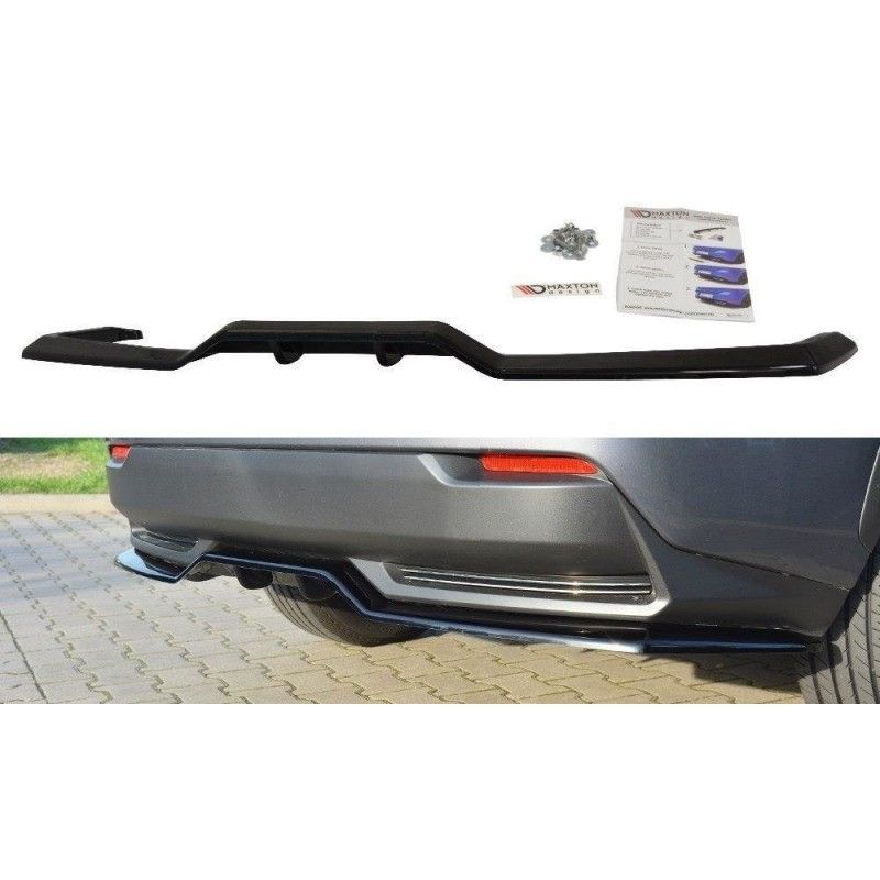 Maxton CENTRAL REAR SPLITTER Lexus NX Mk1 H (with vertical bars) Gloss Black, Lexus