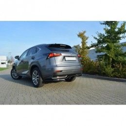 Maxton CENTRAL REAR SPLITTER Lexus NX Mk1 H (with vertical bars) Gloss Black, Lexus