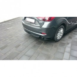 Maxton CENTRAL REAR SPLITTER Mazda 3 BM (Mk3) Facelift (without vertical bars) Gloss Black, Mazda 3