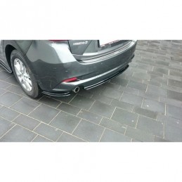Maxton CENTRAL REAR SPLITTER Mazda 3 BM (Mk3) Facelift (without vertical bars) Gloss Black, Mazda 3