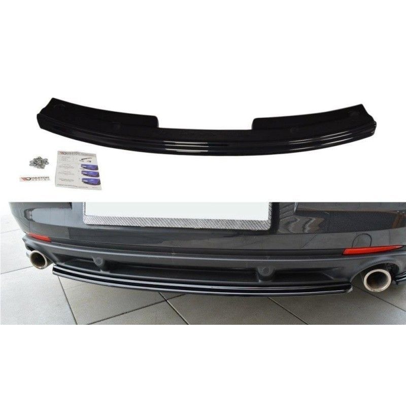 Maxton CENTRAL REAR SPLITTER Renault Laguna mk 3 Coupe Gloss Black, Laguna