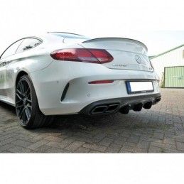 Maxton REAR VALANCE Mercedes C-class C205 63AMG Coupe Gloss Black, W205