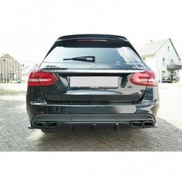 Maxton REAR VALANCE Mercedes C-Class S205 63AMG Estate Gloss Black, W205