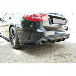 Maxton REAR VALANCE Mercedes C-Class S205 63AMG Estate Gloss Black, W205