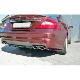 Maxton REAR VALANCE Mercedes CLS C219 55AMG Gloss Black, W219