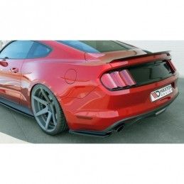 Maxton Rear Side Splitters Ford Mustang Mk6 Gloss Black, Mustang