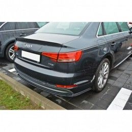 Maxton REAR SIDE SPLITTERS Audi A4 B9 S-Line Gloss Black, A4 B9