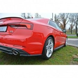 Maxton REAR SIDE SPLITTERS Audi A5 F5 S-Line Gloss Black, A5 F5