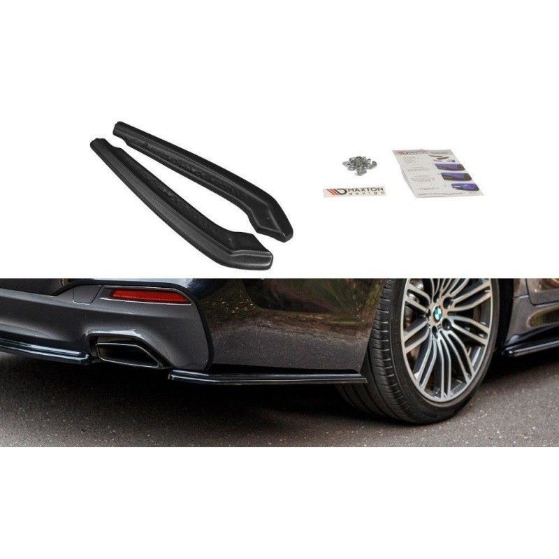 Maxton REAR SIDE SPLITTERS for BMW 5 G30/ G31 M-Pack Gloss Black, Serie 5 G30/ G31