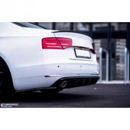 Maxton REAR SIDE SPLITTERS Audi A8 D4 Gloss Black, A8/S8 D4