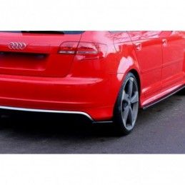 Maxton REAR SIDE SPLITTERS Audi RS3 8P Gloss Black, A3/ S3/ RS3 8P