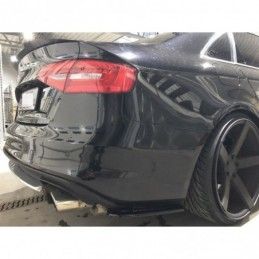 Maxton Rear Side Splitters Audi S4 B8 FL Gloss Black, A4/S4 B8