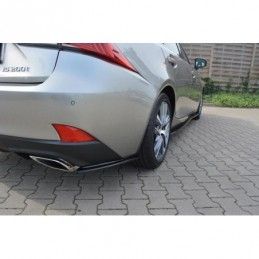 Maxton REAR SIDE SPLITTERS Lexus IS Mk3 Facelift T Gloss Black, Lexus