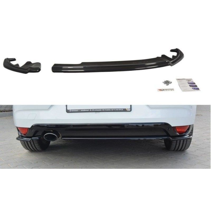 Maxton REAR SIDE SPLITTERS Renault Megane Mk4 Hatchback Gloss Black, Megane IV