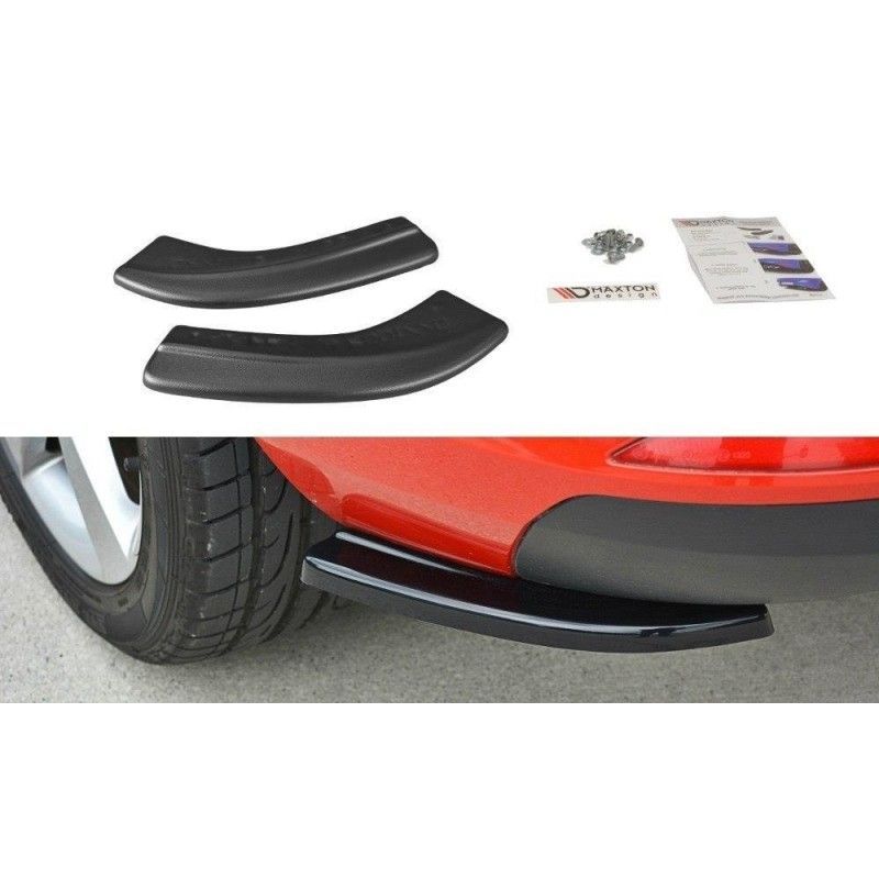 Maxton Rear Side Splitters Skoda Rapid Spaceback Gloss Black, Rapid