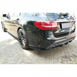 Maxton REAR SIDE SPLITTERS Mercedes C-Class S205 63AMG Estate Gloss Black, W205