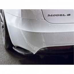 Maxton REAR SIDE SPLITTERS Tesla Model S Facelift Gloss Black, Tesla