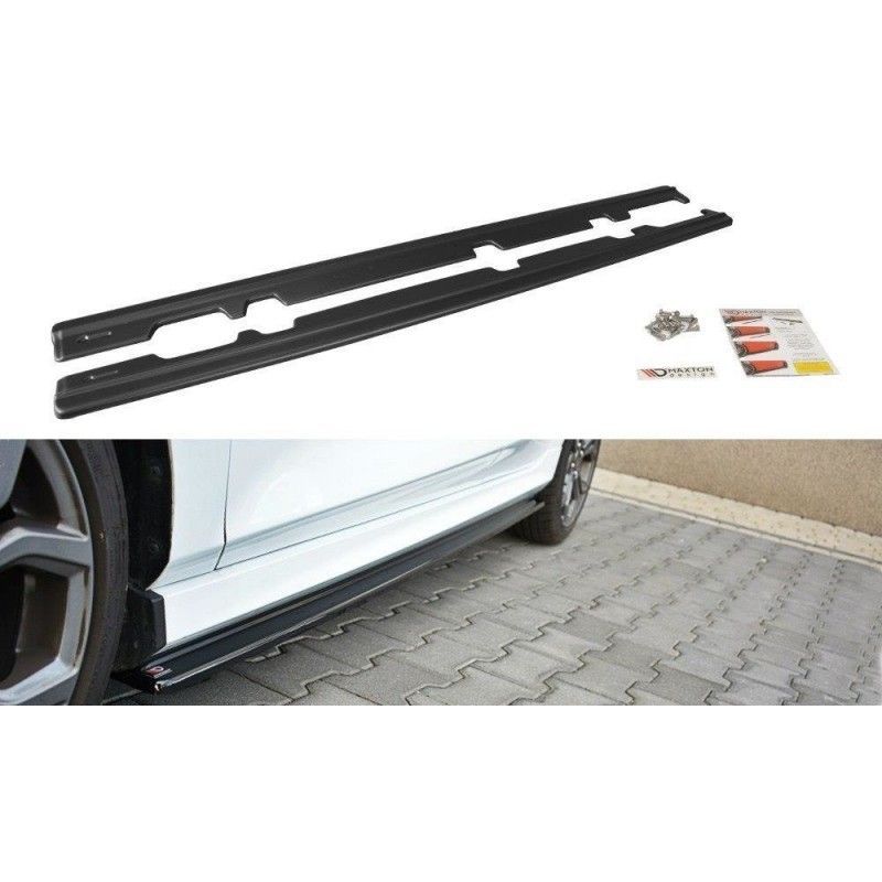 Maxton Side Skirts Diffusers V.1 Ford Fiesta Mk8 ST / ST-Line Gloss Black, Fiesta Mk8