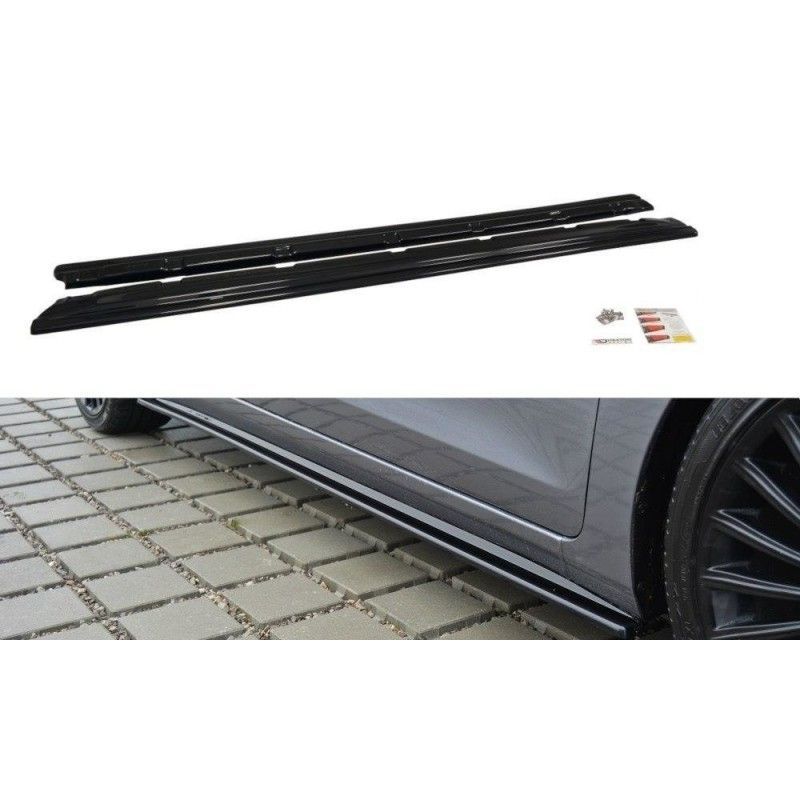 Maxton SIDE SKIRTS DIFFUSERS Hyundai i30 mk.2 Gloss Black, Hyundai