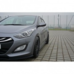Maxton SIDE SKIRTS DIFFUSERS Hyundai i30 mk.2 Gloss Black, Hyundai