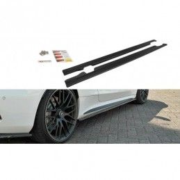 Maxton SIDE SKIRTS DIFFUSERS Mercedes C-class C205 63AMG Coupe Gloss Black, W205