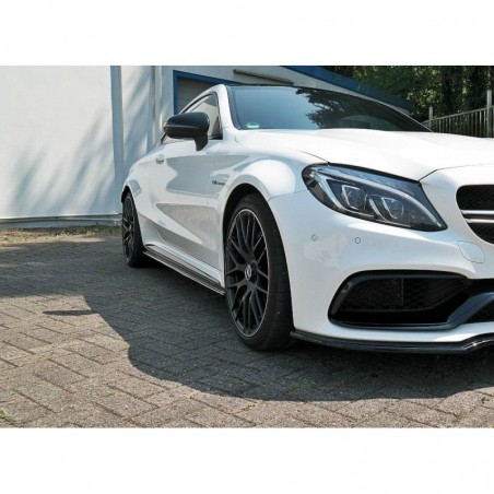 Maxton SIDE SKIRTS DIFFUSERS Mercedes C-class C205 63AMG Coupe Gloss Black, W205