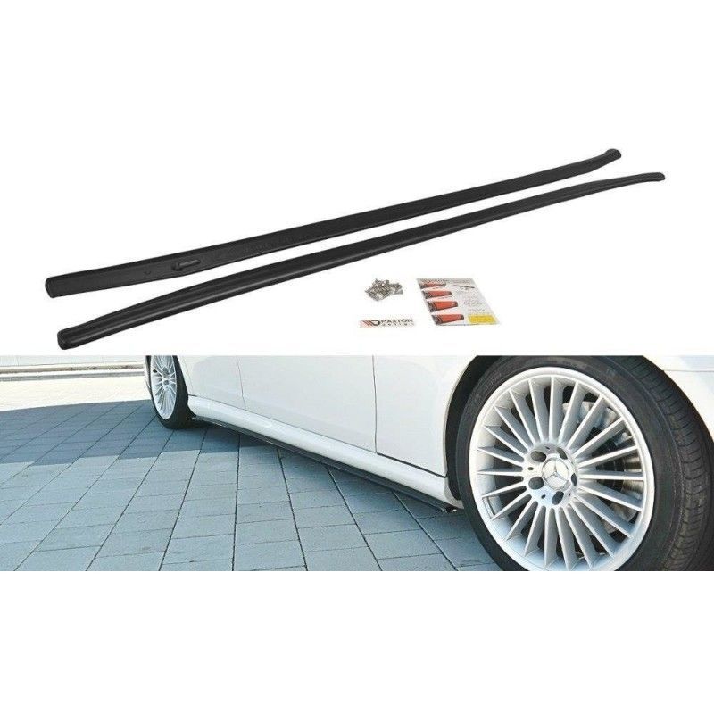 Maxton SIDE SKIRTS DIFFUSERS Mercedes CLS C219 55AMG Gloss Black, W219