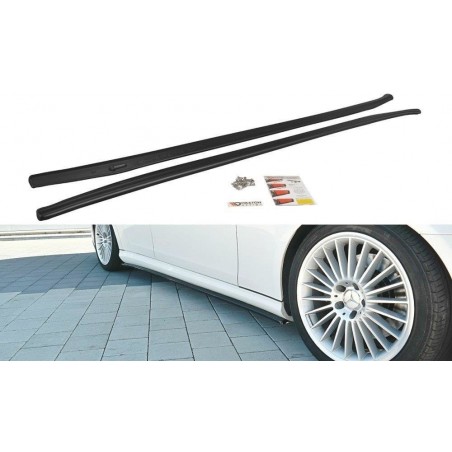 Maxton SIDE SKIRTS DIFFUSERS Mercedes CLS C219 55AMG Gloss Black, W219