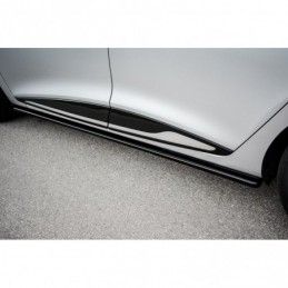 Maxton SIDE SKIRTS DIFFUSERS Renault Clio Mk4 Gloss Black, Clio IV