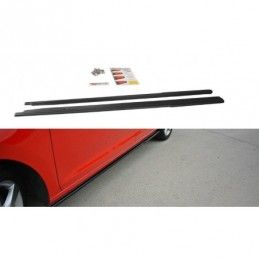 Maxton Side Skirts Diffusers Skoda Rapid Gloss Black, Rapid