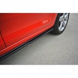 Maxton Side Skirts Diffusers Skoda Rapid Gloss Black, Rapid