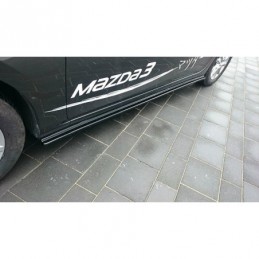 Maxton SIDE SKIRTS DIFFUSERS Mazda 3 BN (Mk3) Facelift Gloss Black, Mazda 3