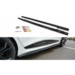 Maxton SIDE SKIRTS DIFFUSERS RENAULT CLIO MK4 RS Gloss Black, Clio IV