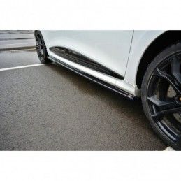 Maxton SIDE SKIRTS DIFFUSERS RENAULT CLIO MK4 RS Gloss Black, Clio IV