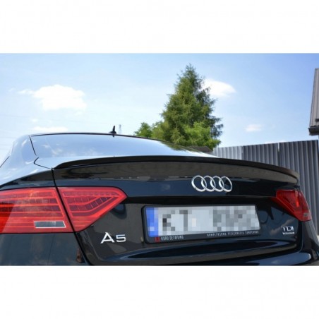 Maxton SPOILER EXTENSION AUDI A5 SPORTBACK S-LINE MK1. FACELIFT (8T) Gloss Black, A5/S5/RS5 8T