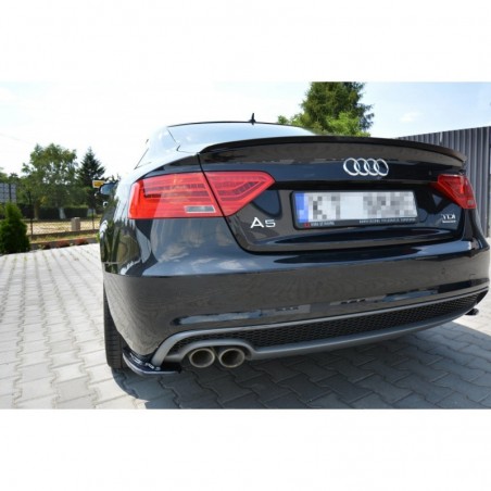 Maxton SPOILER EXTENSION AUDI A5 SPORTBACK S-LINE MK1. FACELIFT (8T) Gloss Black, A5/S5/RS5 8T