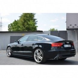 Maxton SPOILER EXTENSION AUDI A5 SPORTBACK S-LINE MK1. FACELIFT (8T) Gloss Black, A5/S5/RS5 8T