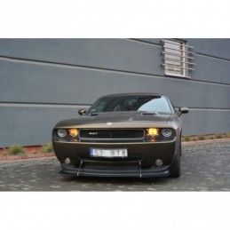 Maxton HYBRID FRONT SPLITTER V.1 DODGE CHALLENGER MK3. PHASE-I SRT8 COUPE ABS+Gloss Black, Dodge