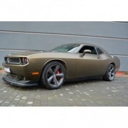 Maxton HYBRID FRONT SPLITTER V.1 DODGE CHALLENGER MK3. PHASE-I SRT8 COUPE ABS+Gloss Black, Dodge