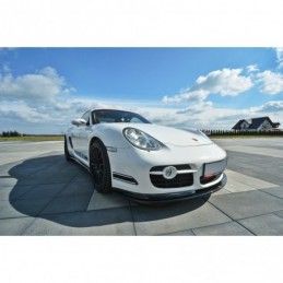 Maxton FRONT SPLITTER V.2 PORSCHE CAYMAN S 987C Gloss Black, Cayman